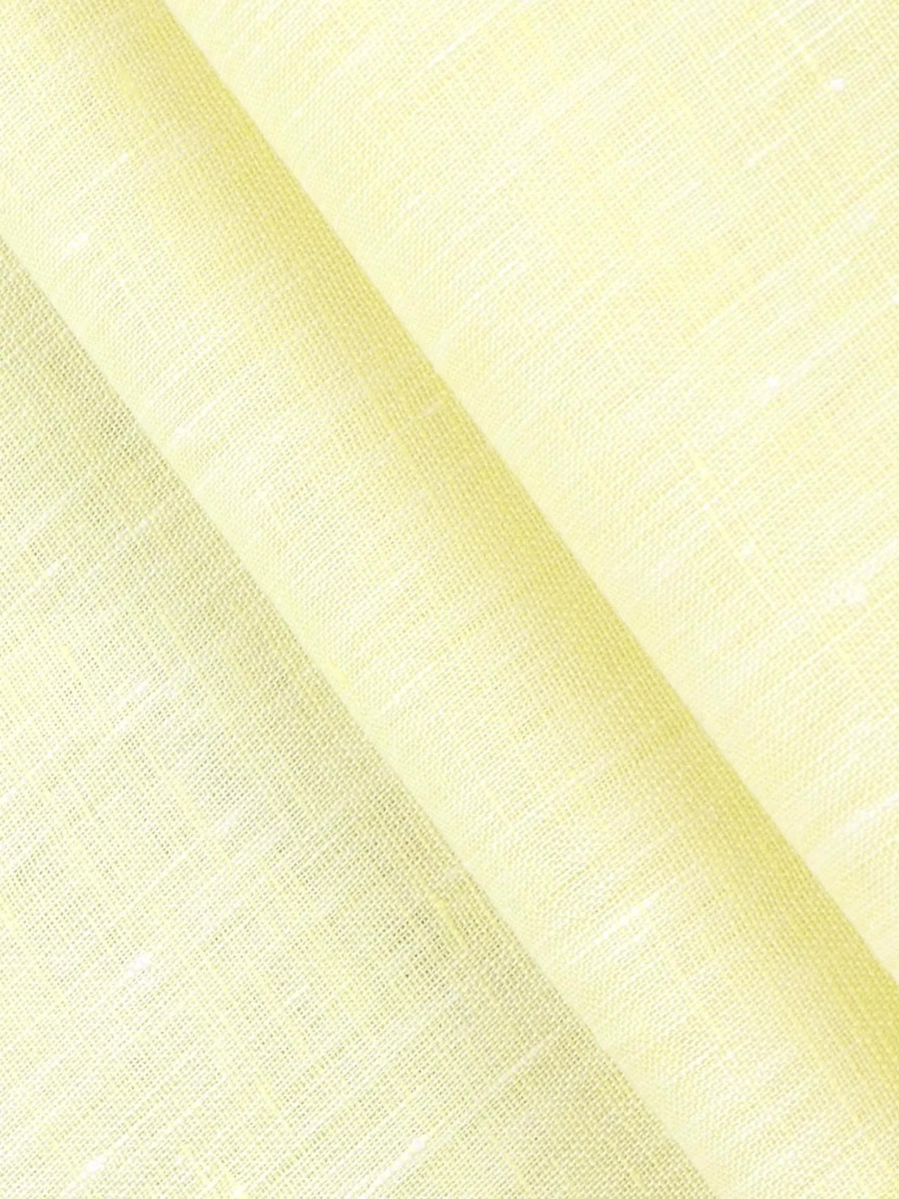 Pure Linen Plain Shirt Fabric Light Yellow Irish 8080