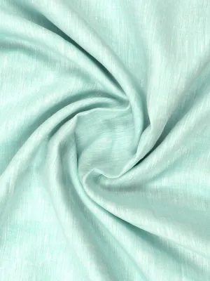 Pure Linen Sky Blue Colour Plain Shirt Fabric Irish 8080