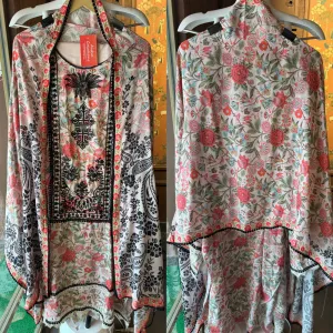 Pure muslin digital printed shirt (Bagh printed) very beautiful concept with Long embroidered