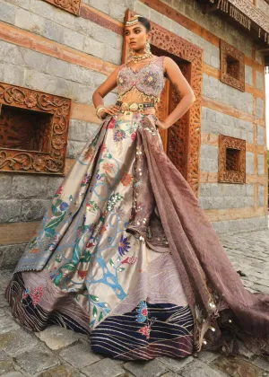 Purple Zari Woven Paithani Lehenga