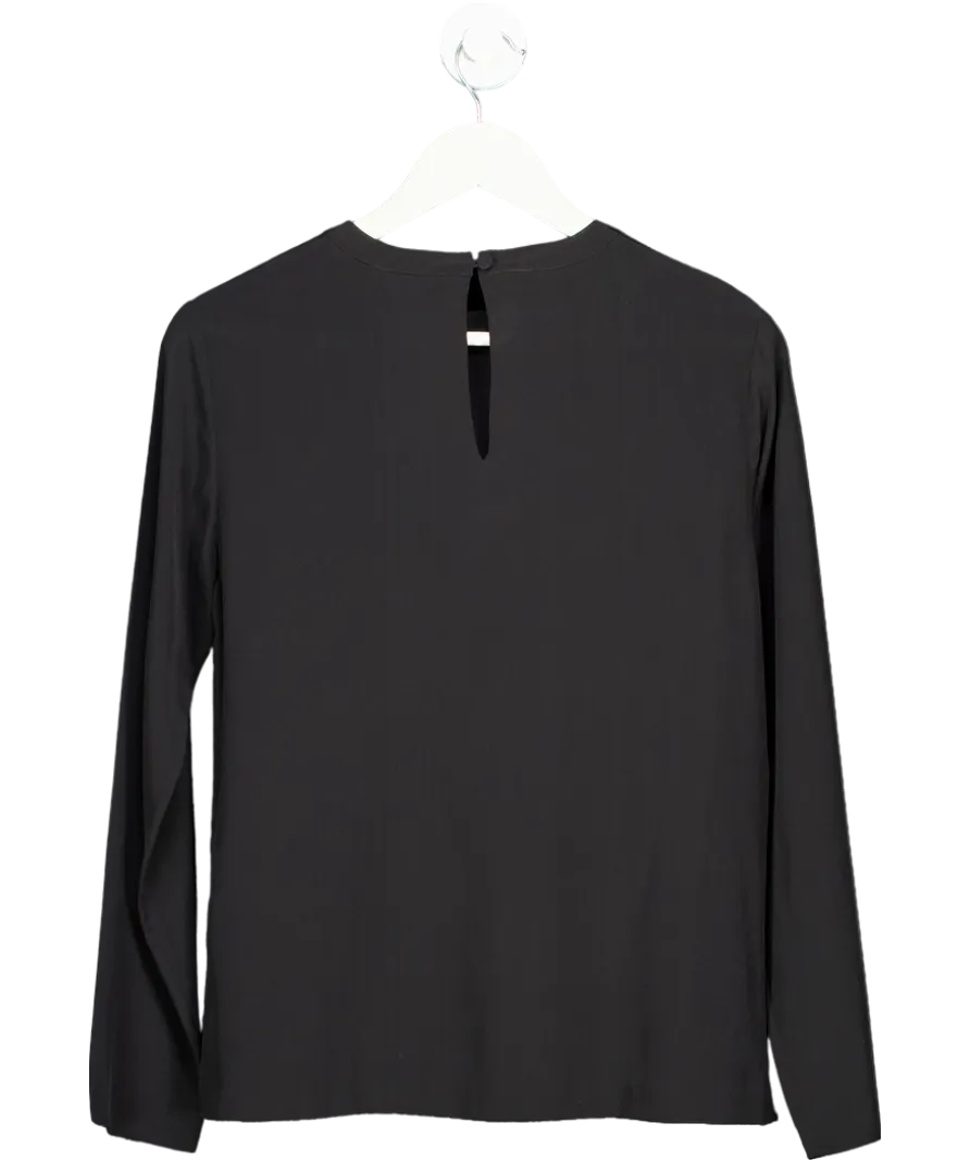 Raoul Black Long Sleeve Silk Blouse UK 10