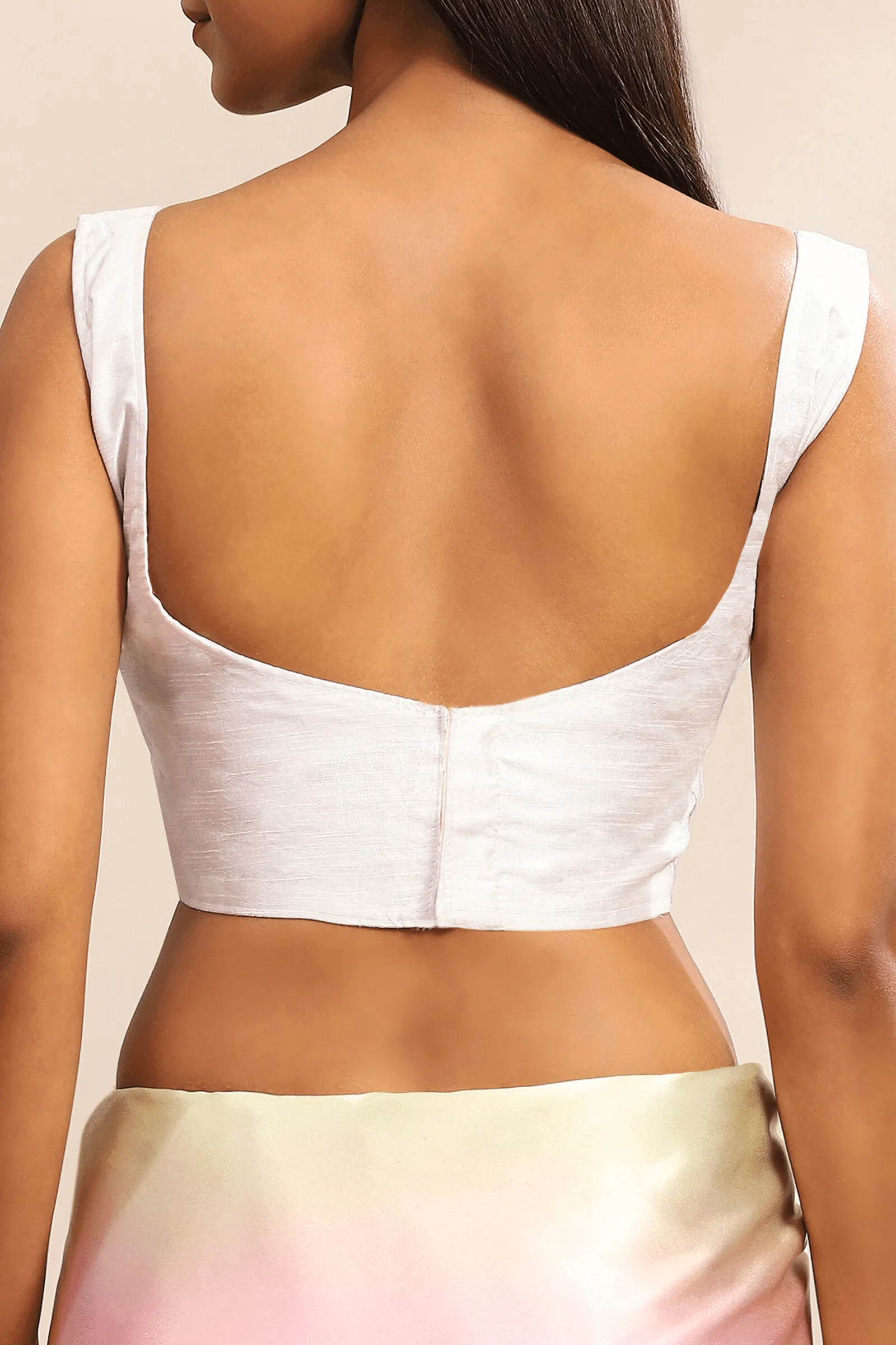 Readymade Plain Blouse- White