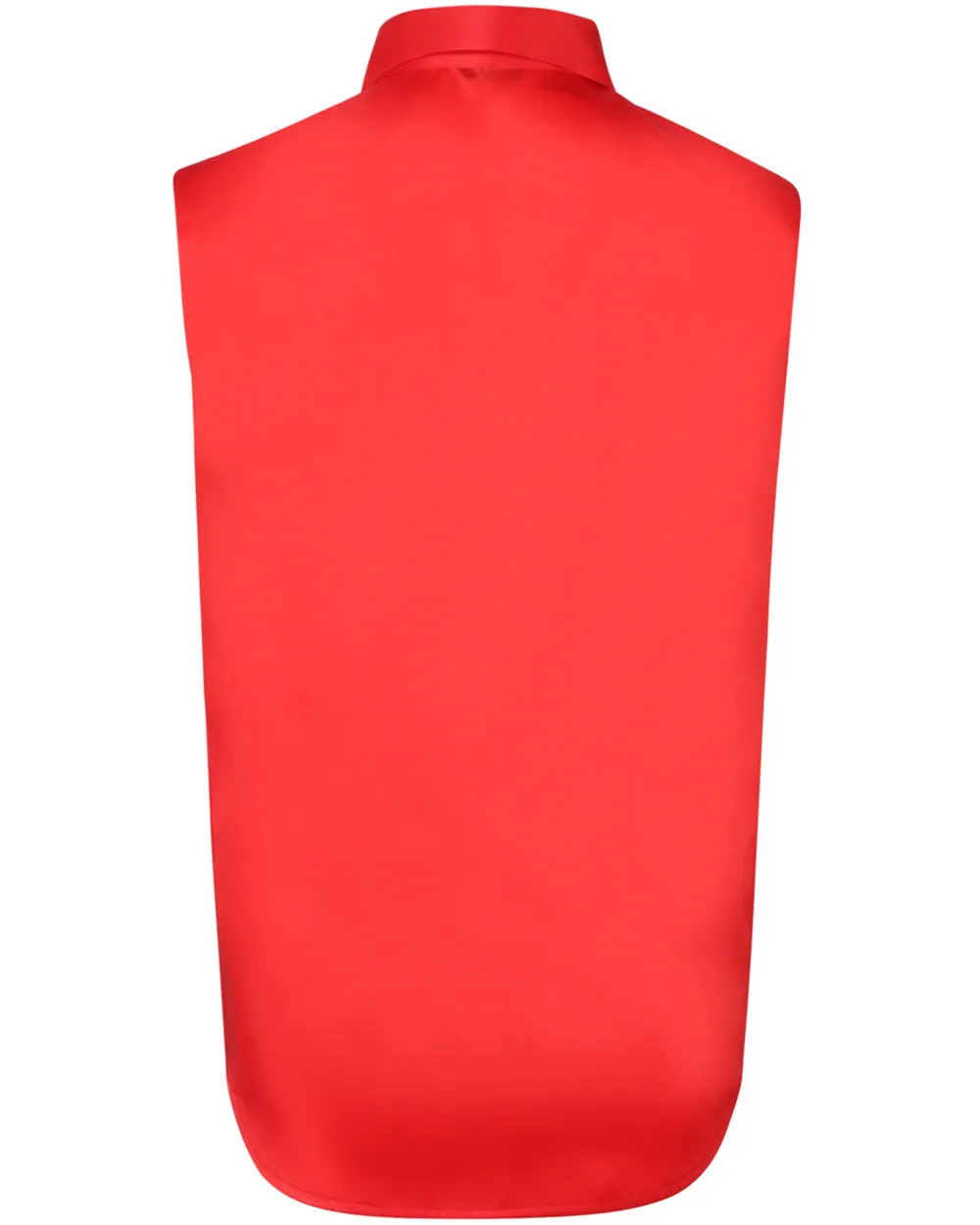 Red Sleeveless Ruffle Blouse