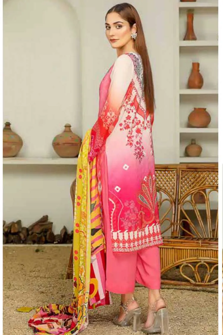 Riaz Arts - SS 10 Silver Embroidered Chunari Linen Collection Vol 2