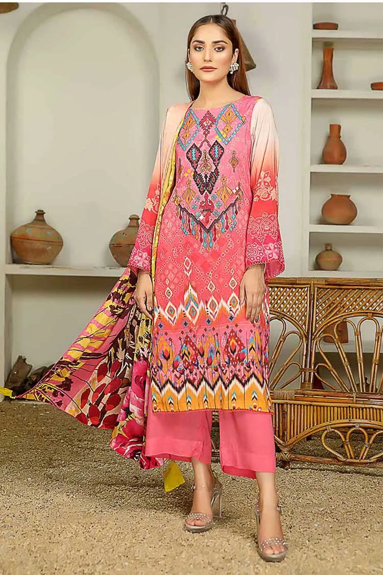 Riaz Arts - SS 10 Silver Embroidered Chunari Linen Collection Vol 2