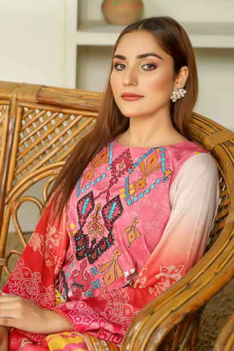 Riaz Arts - SS 10 Silver Embroidered Chunari Linen Collection Vol 2