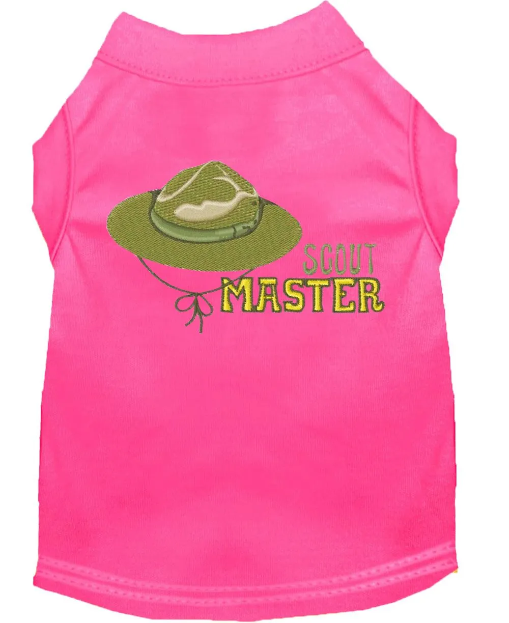 Scout Master Embroidered Dog Shirt Bright Pink Xxl (18)