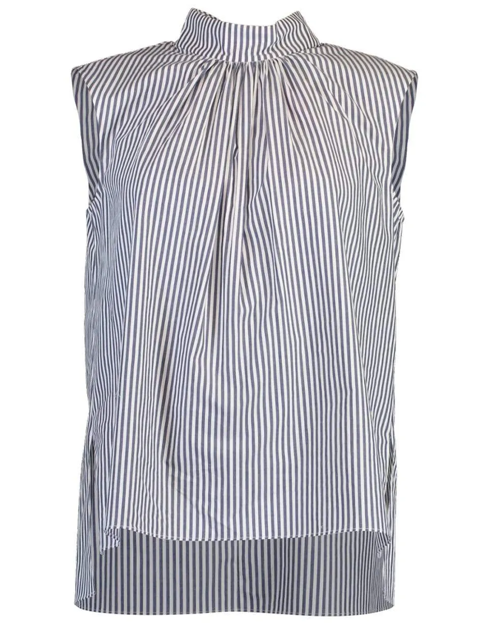 Sleeveless Shirred Neck Top