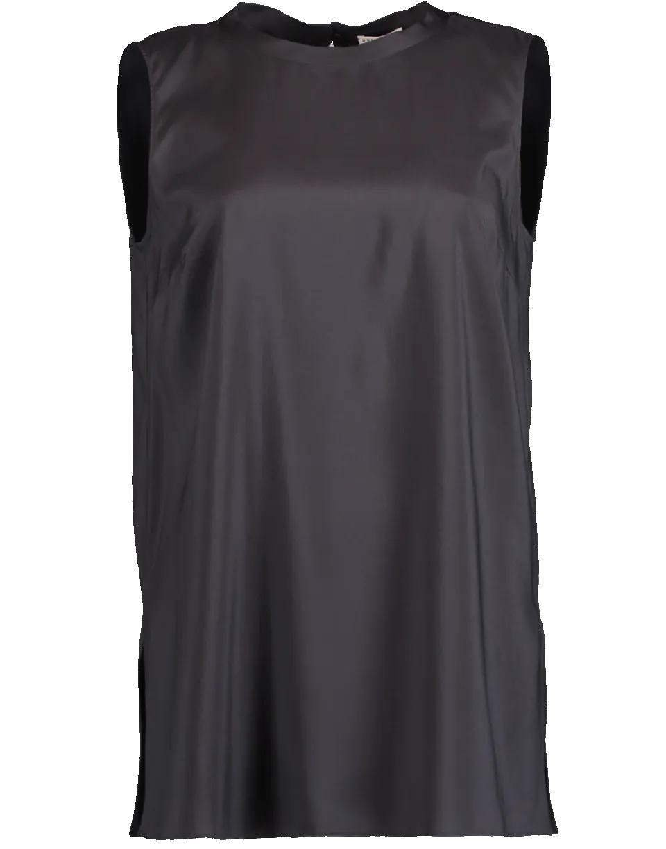 Sleeveless Silk Blouse