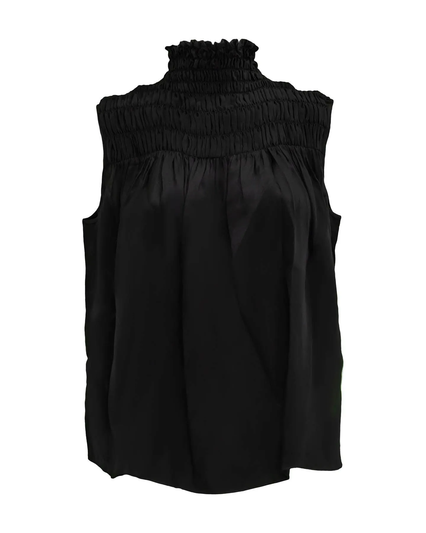 Smocked Sleeveless Blouse