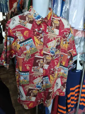 Vintage USC TROJANS NCAA Reyn Spooner Cotton Hawaiian Shirt XL