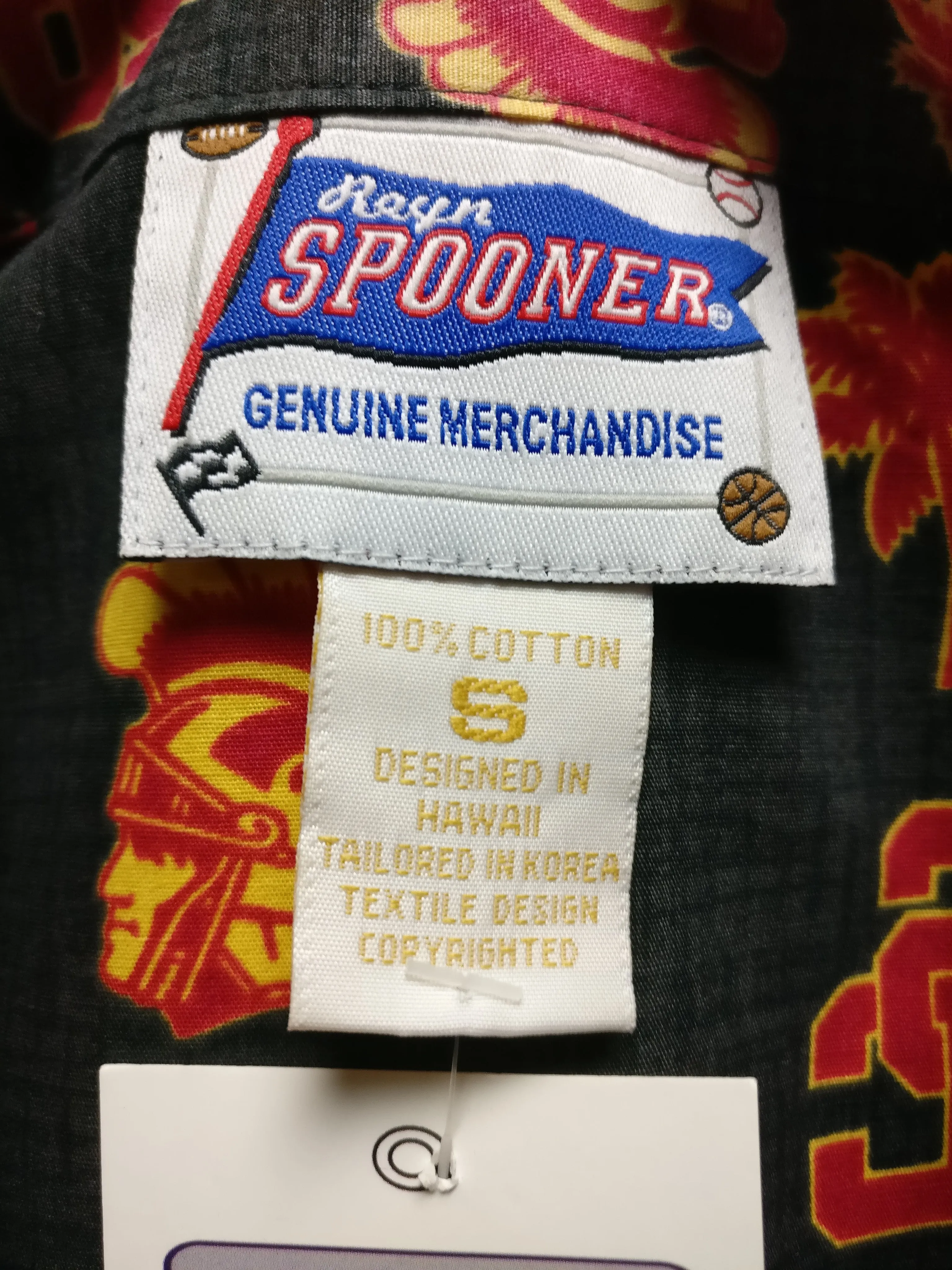Vintage Women's USC TROJANS NCAA Reyn Spooner Cotton Hawaiian Shirt S
