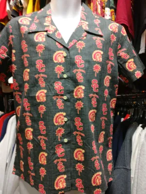 Vintage Women's USC TROJANS NCAA Reyn Spooner Cotton Hawaiian Shirt S