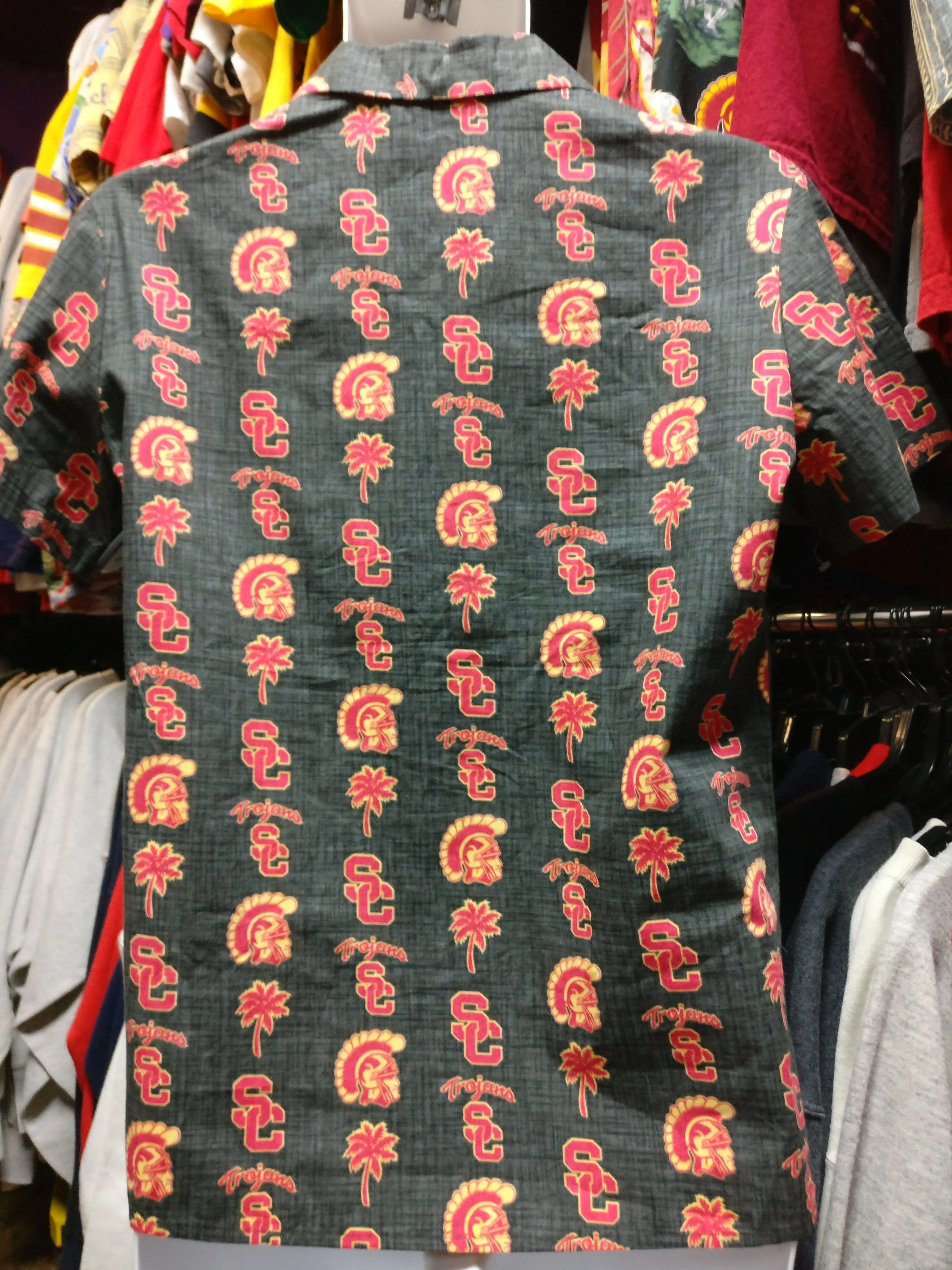 Vintage Women's USC TROJANS NCAA Reyn Spooner Cotton Hawaiian Shirt S