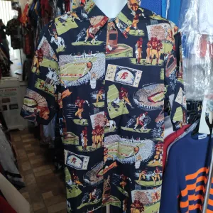 Vtg USC TROJANS NCAA Reyn Spooner Cotton Hawaiian Shirt XL (Deadstock)
