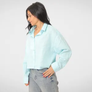 Women Shirt - Linen- ZAK - Baby Blue